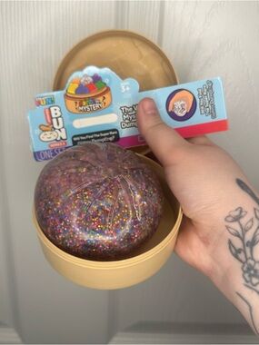 Rainbow Mystery Dumpling Bao Bun Squish Toy Ball - RARE Hard to Find Glitter